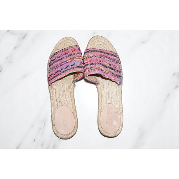 J.CREW VALENCIA FABRIC ESPADRILLE SLIDES SIZE 6M C5443 - Picture 2 of 6